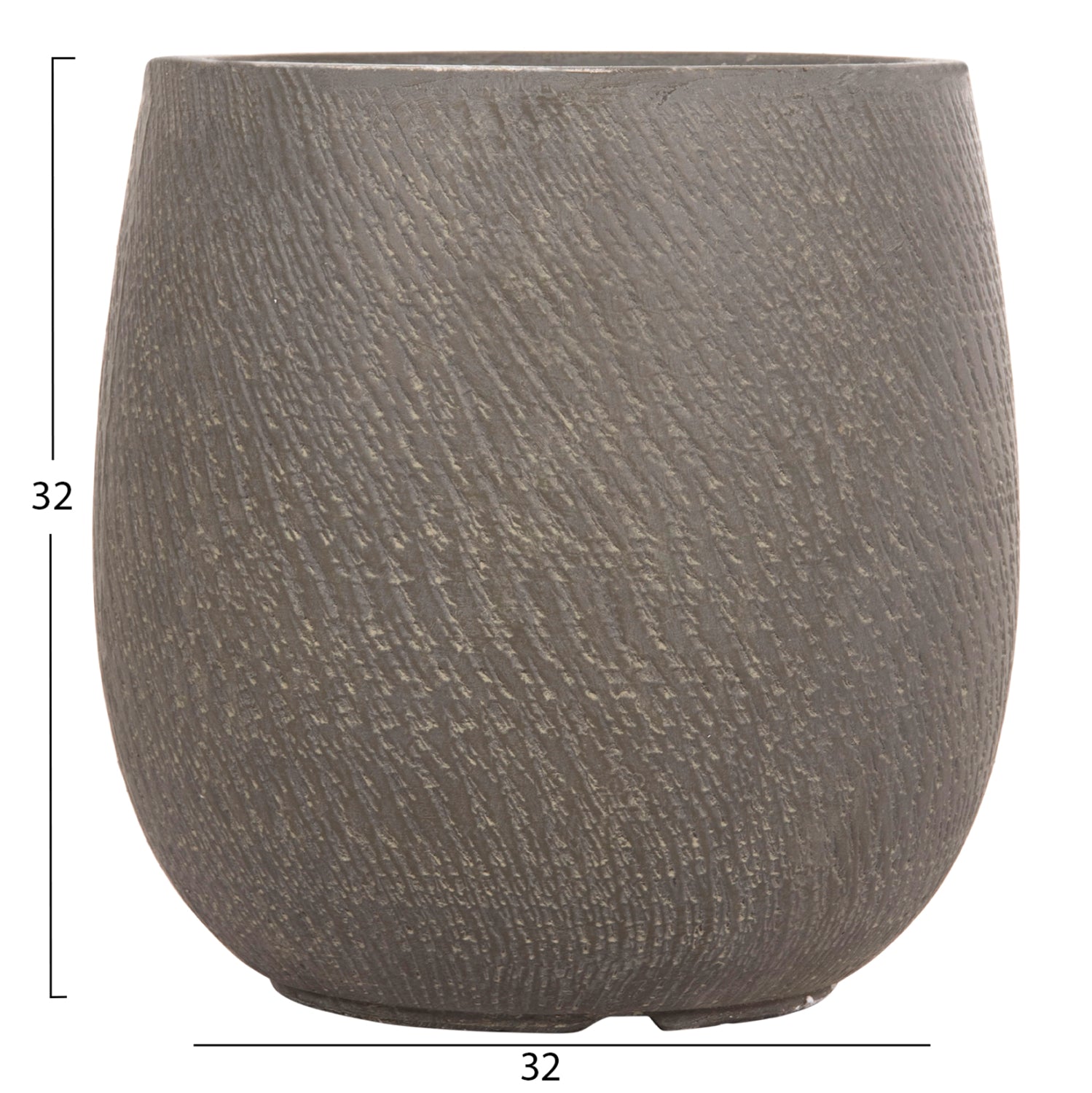GARDEN PLANTERS ROUND SET 4PCS SERIES GARDENER HM4726 FIBERCLAY GREEN Φ52x55Hcm.