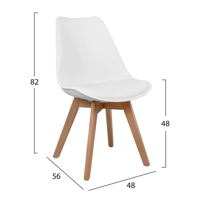 Set 5 pieces Table 110x70x76 Sonama and chairs Vegas White seat HM11015