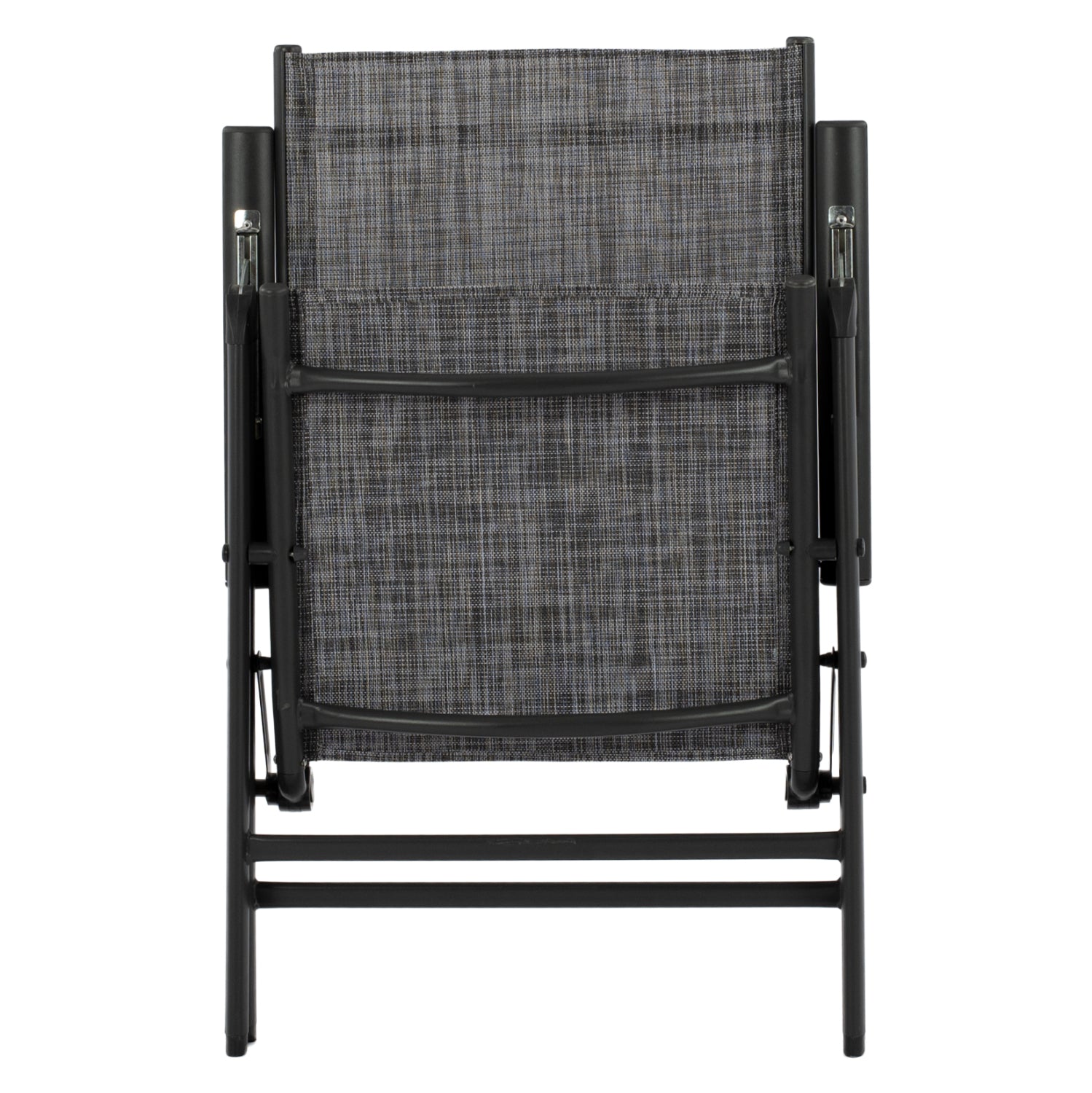 Set 5 pieces Metallic Table & Folding grey chairs HM10558.01