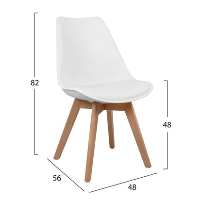 Set 5 pieces Table Minimal Black & Vegas White HM10601 80x80x74 cm.