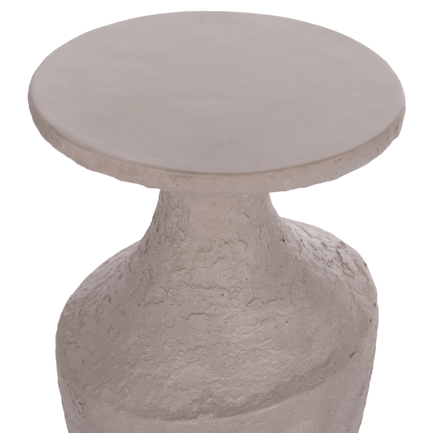 SIDE TABLES 2PCS SET REBON HM21137.03 FIBER CEMENT IN GREY--Φ40cm & Φ27.5cm