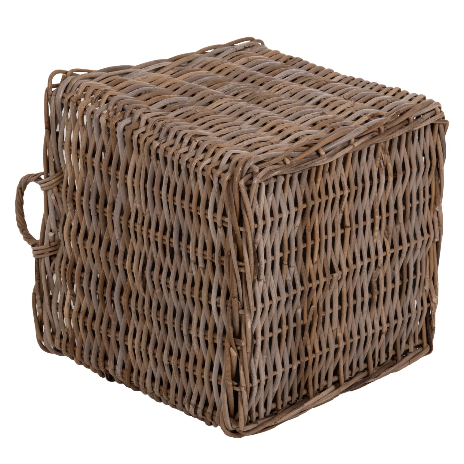 DECORATIVE BASKETS KATER 4PCS HM9657 KUBU RATTAN IN GREY 52x52x50-57Hcm.