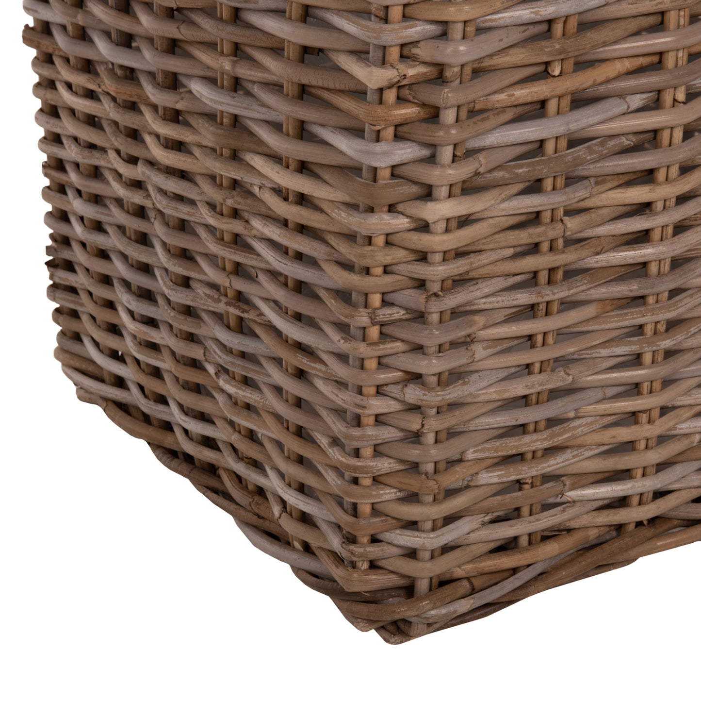DECORATIVE BASKETS KATER 4PCS HM9657 KUBU RATTAN IN GREY 52x52x50-57Hcm.
