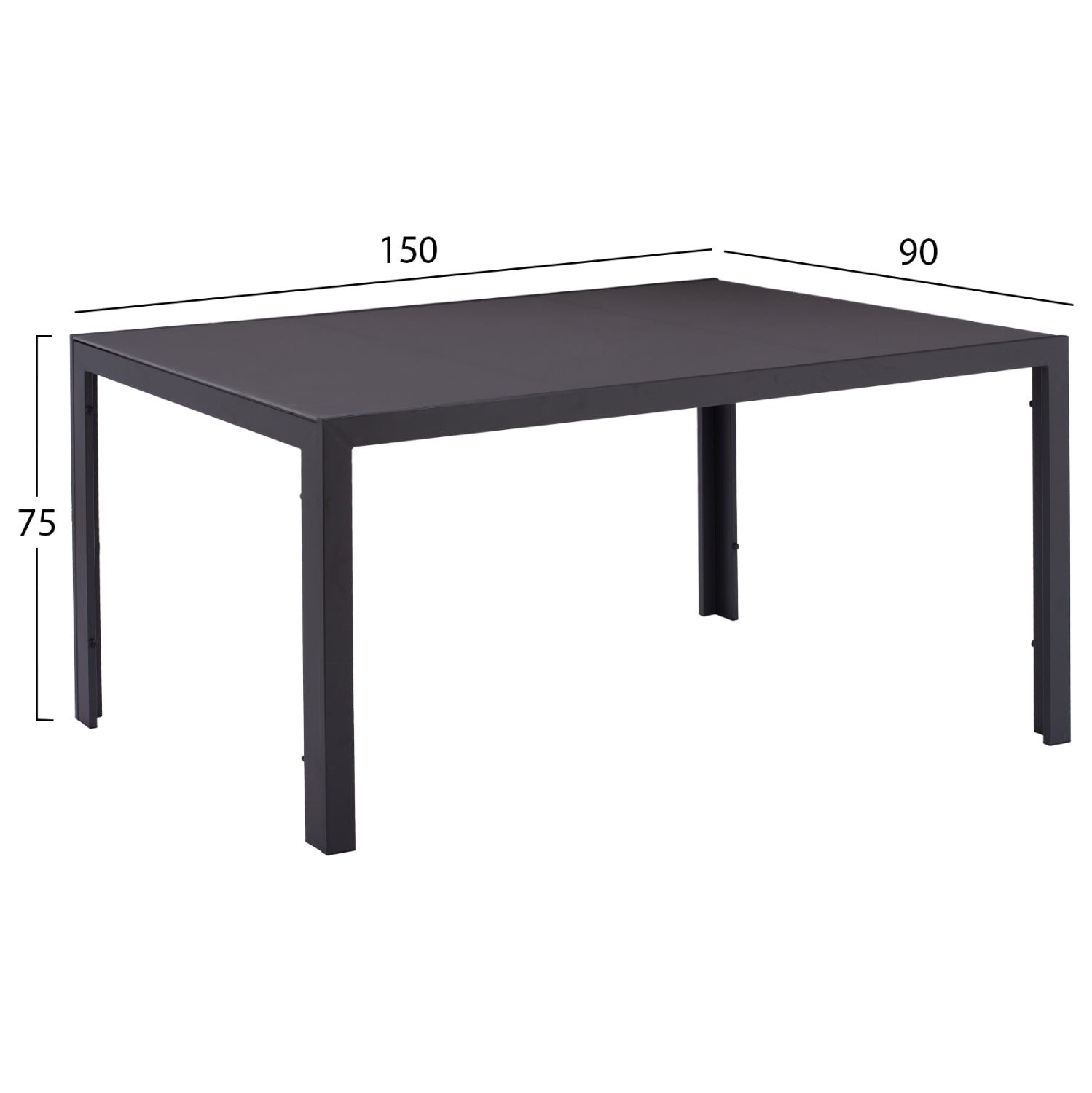 OUTDOOR 5PCS DINING SET LEOFER HM21004 METAL TABLE-4 METAL ARMCHAIRS-GREY