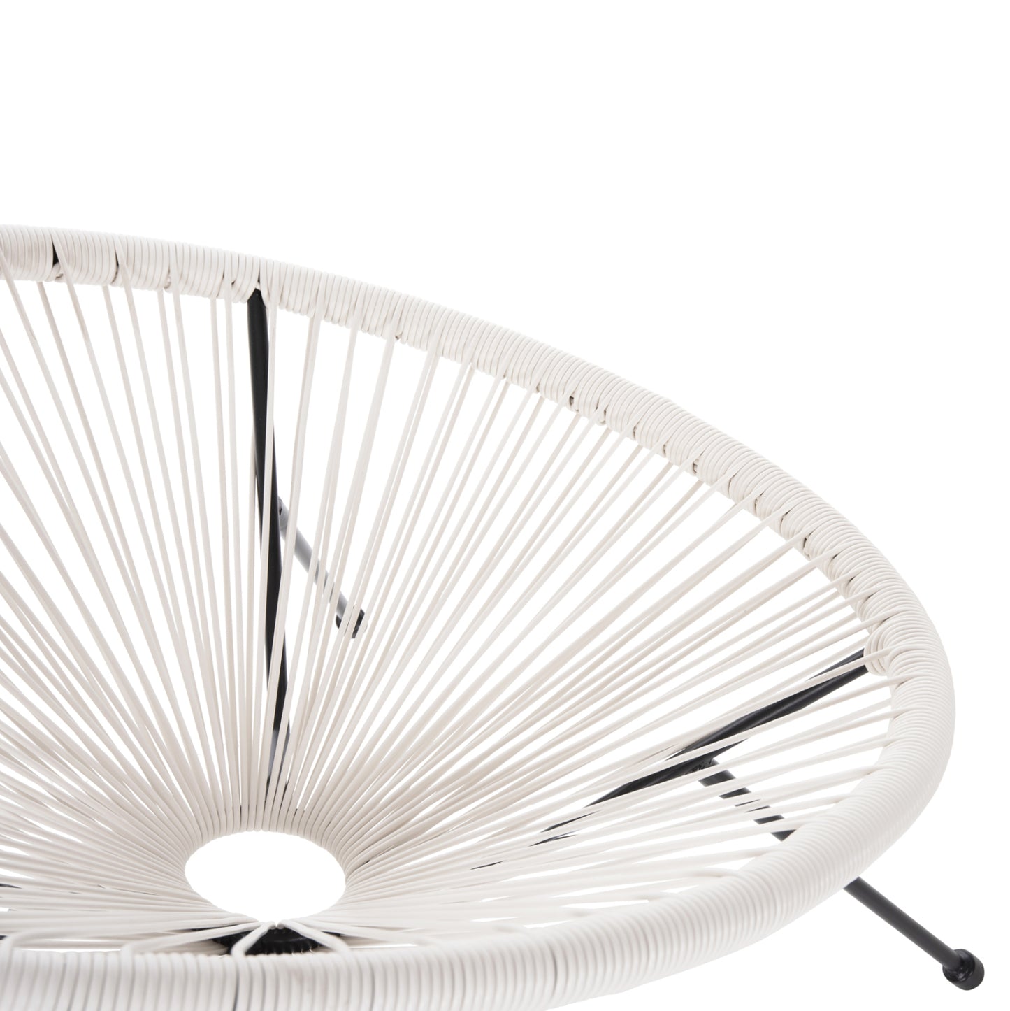 OUTDOOR LOUNGE SET 3PCS ACAPULCO HM11861.12 P.E.RATTAN WHITE-METAL IN BLACK