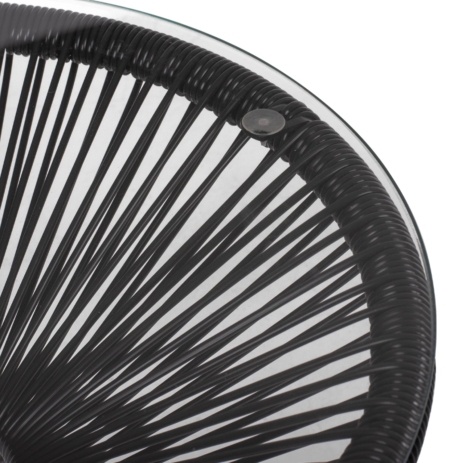 OUTDOOR LOUNGE SET 3PCS ACAPULCO HM21101 P.E.RATTAN-METAL IN BLACK