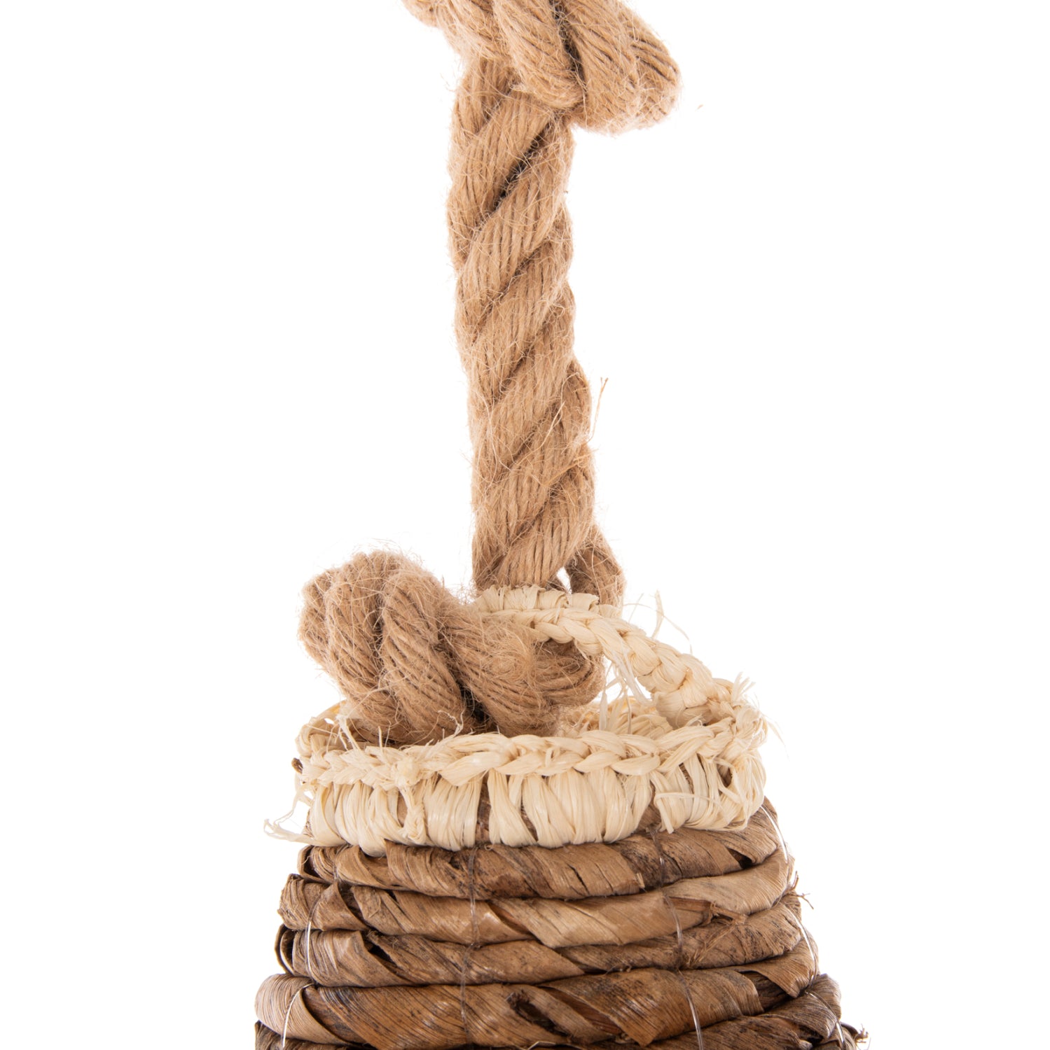 CEILING PENDANT LUMINAIRE SET HM11922 ROPE AND DRIED PALM LEAF FIBERS Φ51Χ155+H cm.