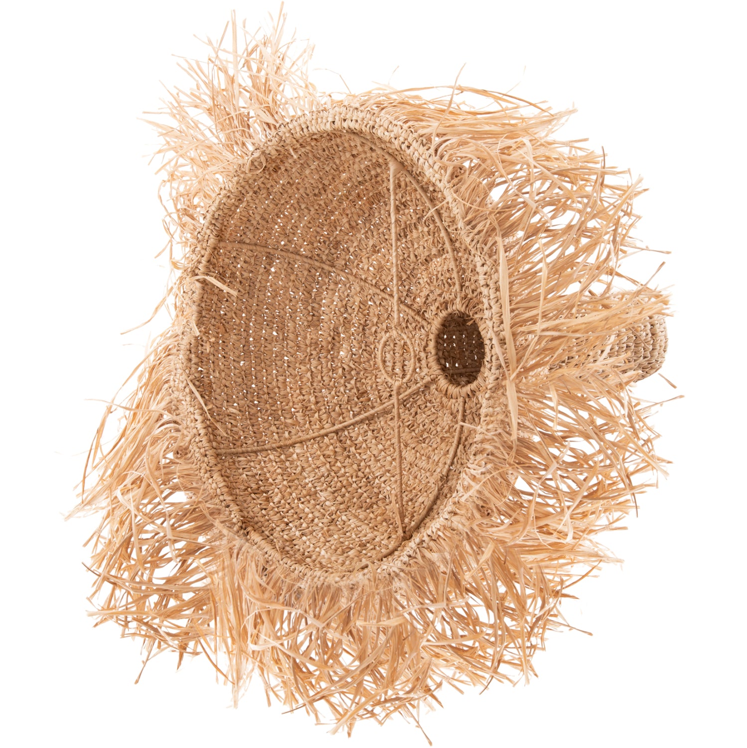 CEILING PENDANT LUMINAIRE SET HM11924 ROPE AND DRIED PALM LEAF FIBERS Φ52.5Χ160H cm.