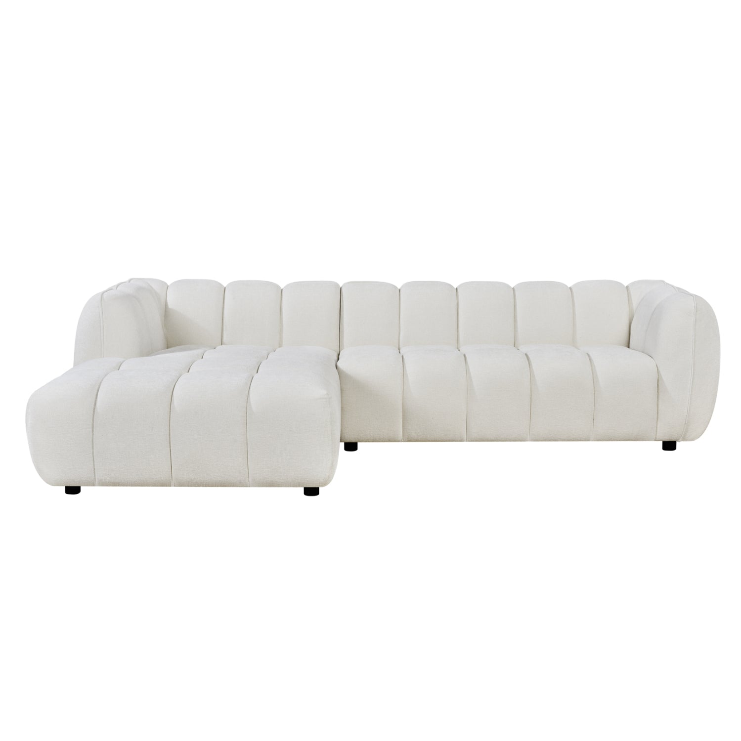 SET CORNER SOFA (LEFT)-ARMCHAIR LOUNGE LYKKE HM10820.02L ECRU FABRIC