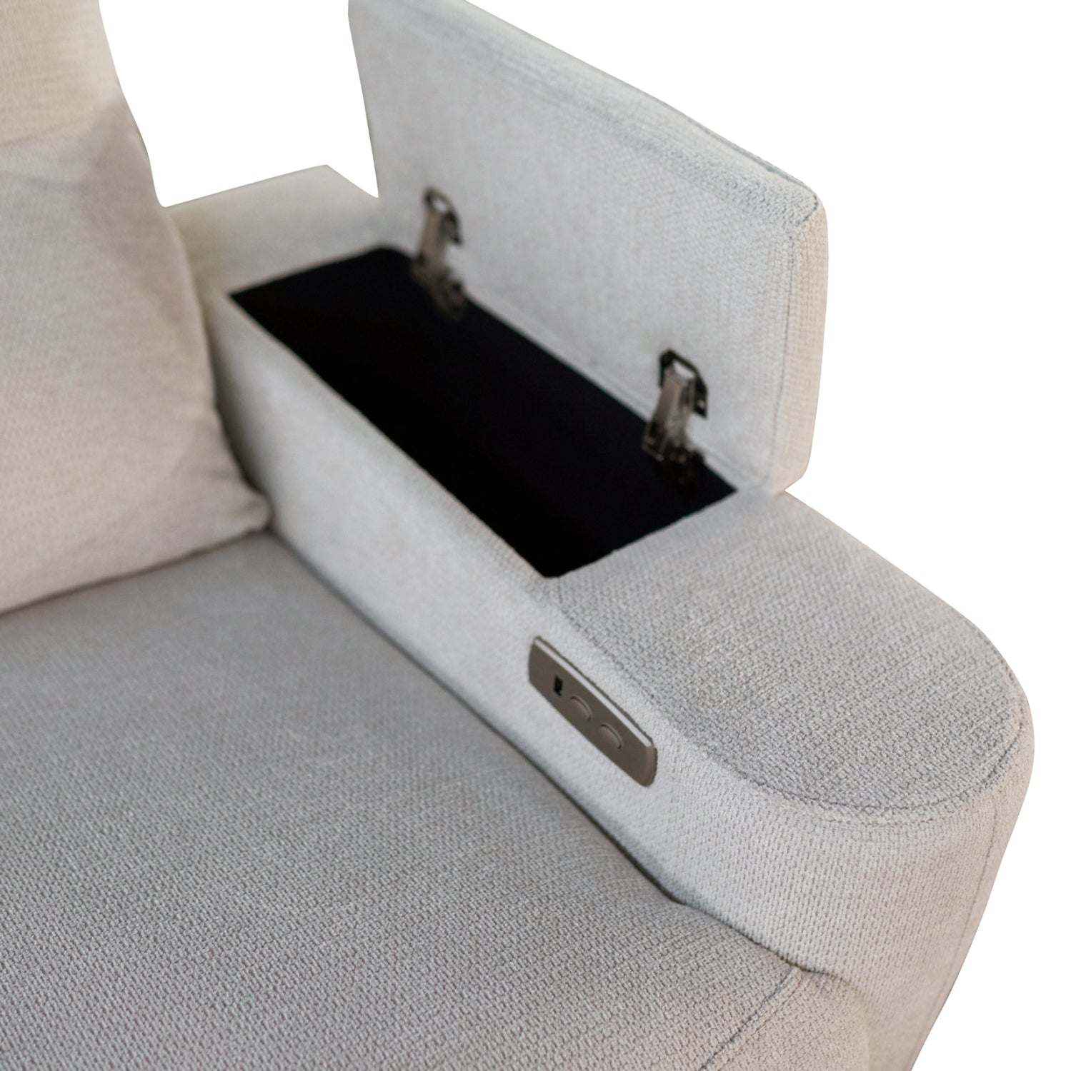 SET SOFA-RELAX ARMCHAIR SYNTHIA HM10735.01 BEIGE FABRIC--ELECTRIC RECLINE [L]