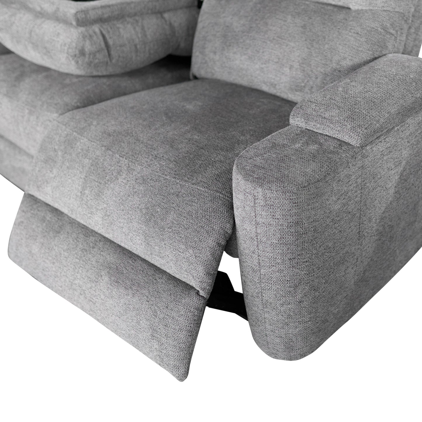 SET SOFA-RELAX ARMCHAIR SYNTHIA HM10735.03 GREY FABRIC--ELECTRIC RECLINE [L]