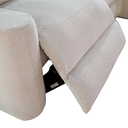 SET SOFA-RELAX ARMCHAIR SYNTHIA HM10736.01 BEIGE FABRIC--ELECTRIC RECLINE [R]