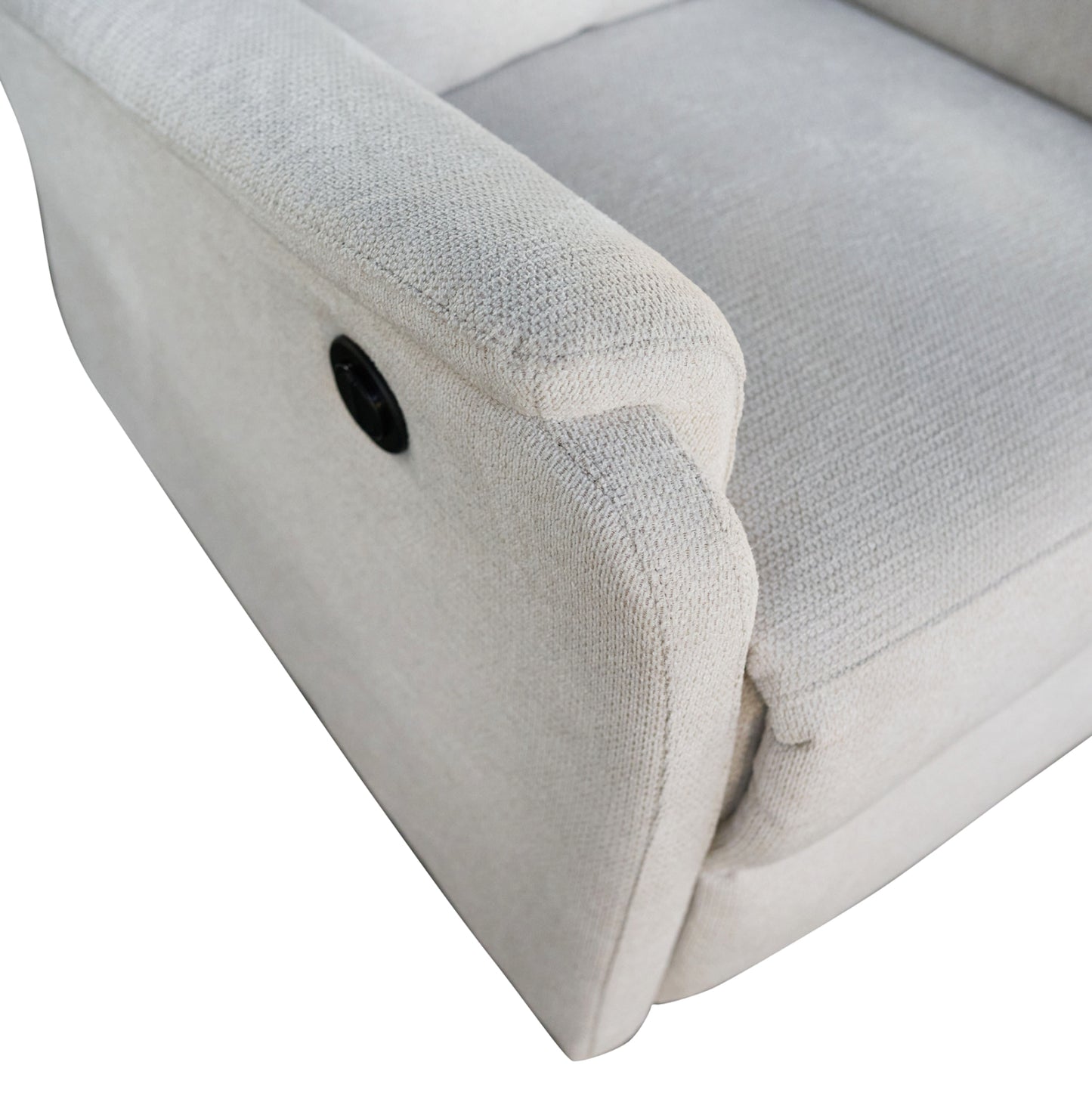 SET SOFA-RELAX ARMCHAIR SYNTHIA HM10736.01 BEIGE FABRIC--ELECTRIC RECLINE [R]