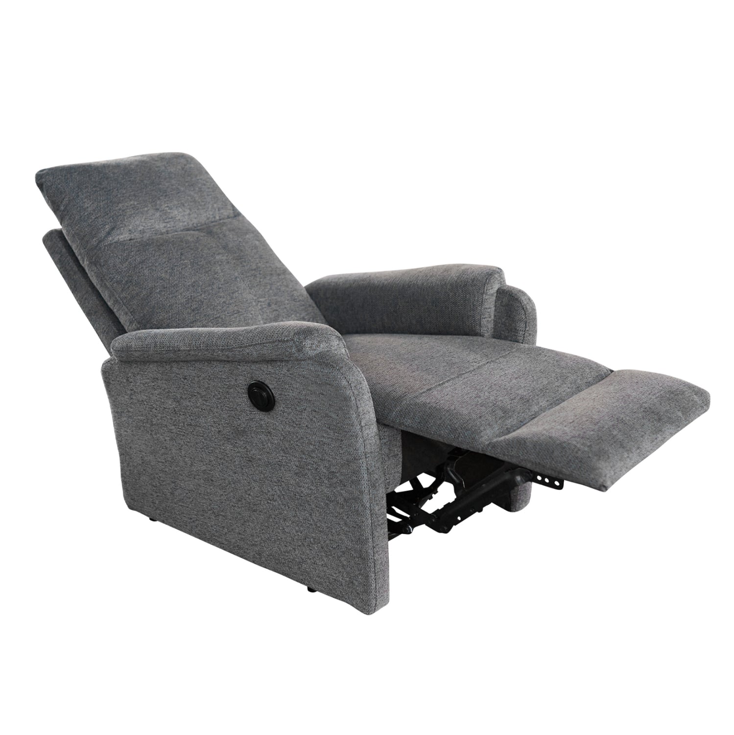 SET SOFA-RELAX ARMCHAIR SYNTHIA HM10736.03 GREY FABRIC--ELECTRIC RECLINE [R]
