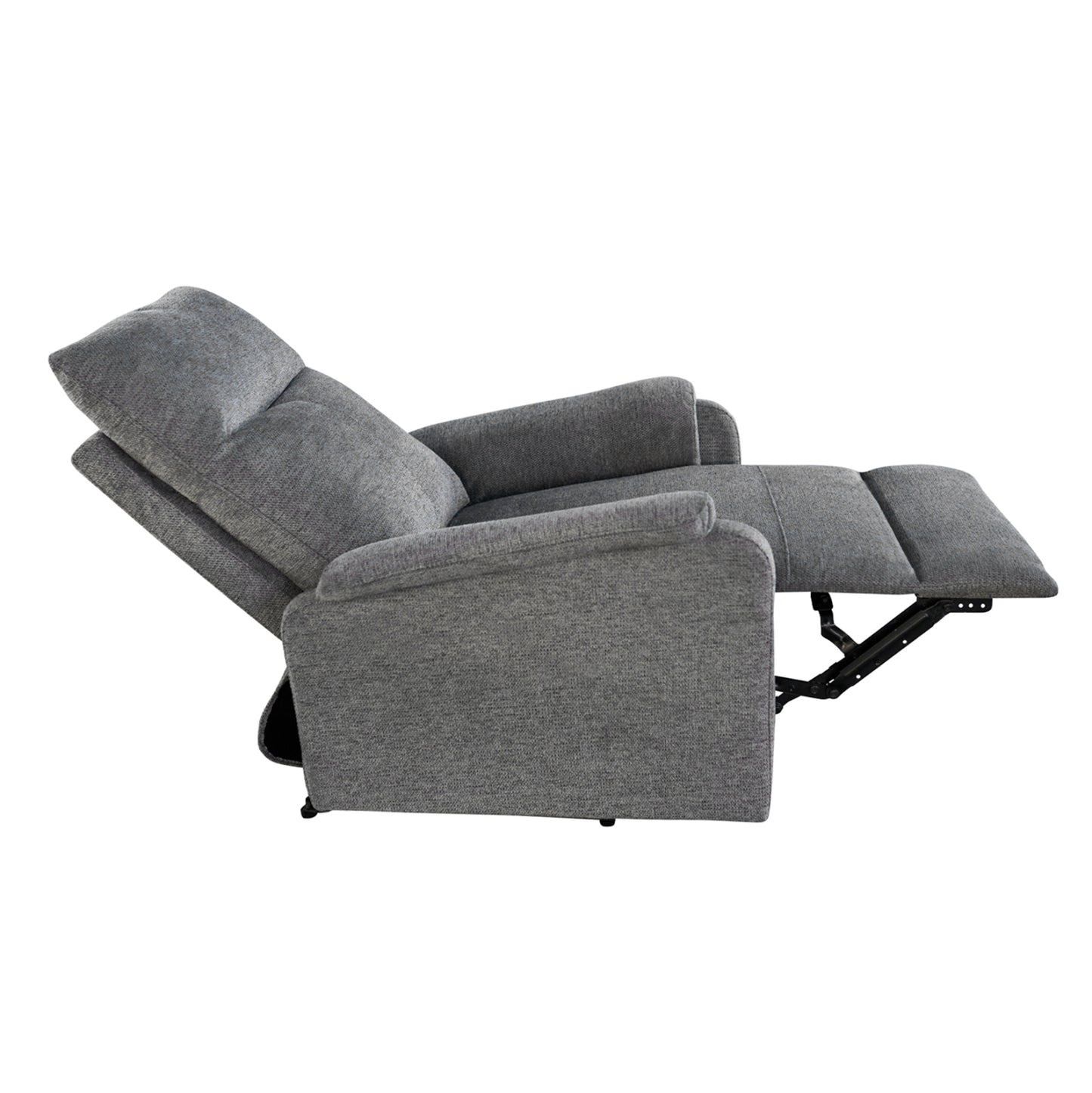 SET SOFA-RELAX ARMCHAIR SYNTHIA HM10736.03 GREY FABRIC--ELECTRIC RECLINE [R]