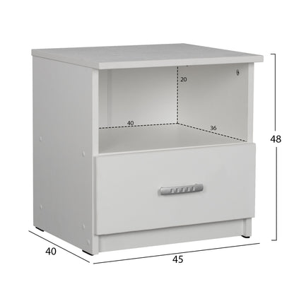 BEDROOM FURNITURE SET 5PCS ADLER HM11758.03 MELAMINE IN WHITE-FOR MATTRESS 160x200cm
