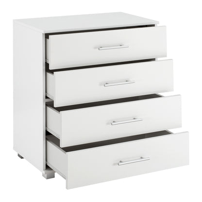 BEDROOM SET 6PCS CARLY HM10884.05 MELAMINE IN WHITE--GREY FABRIC