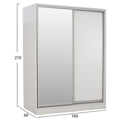 BEDROOM FURNITURE SET 6PCS ADLER HM11759.03 MELAMINE IN WHITE-FOR MATTRESS 160x200cm