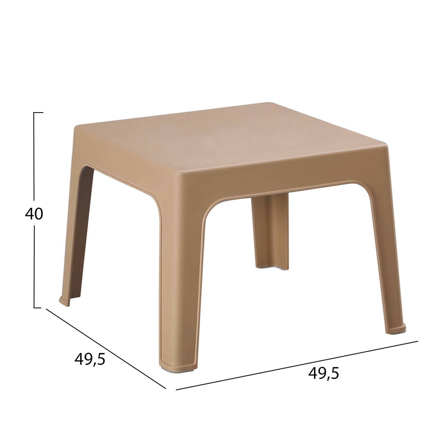 LOUNGE SET 3PCS SLEEK HM21274.03 POLYPROPYLENE IN CAPPUCCINO COLOR