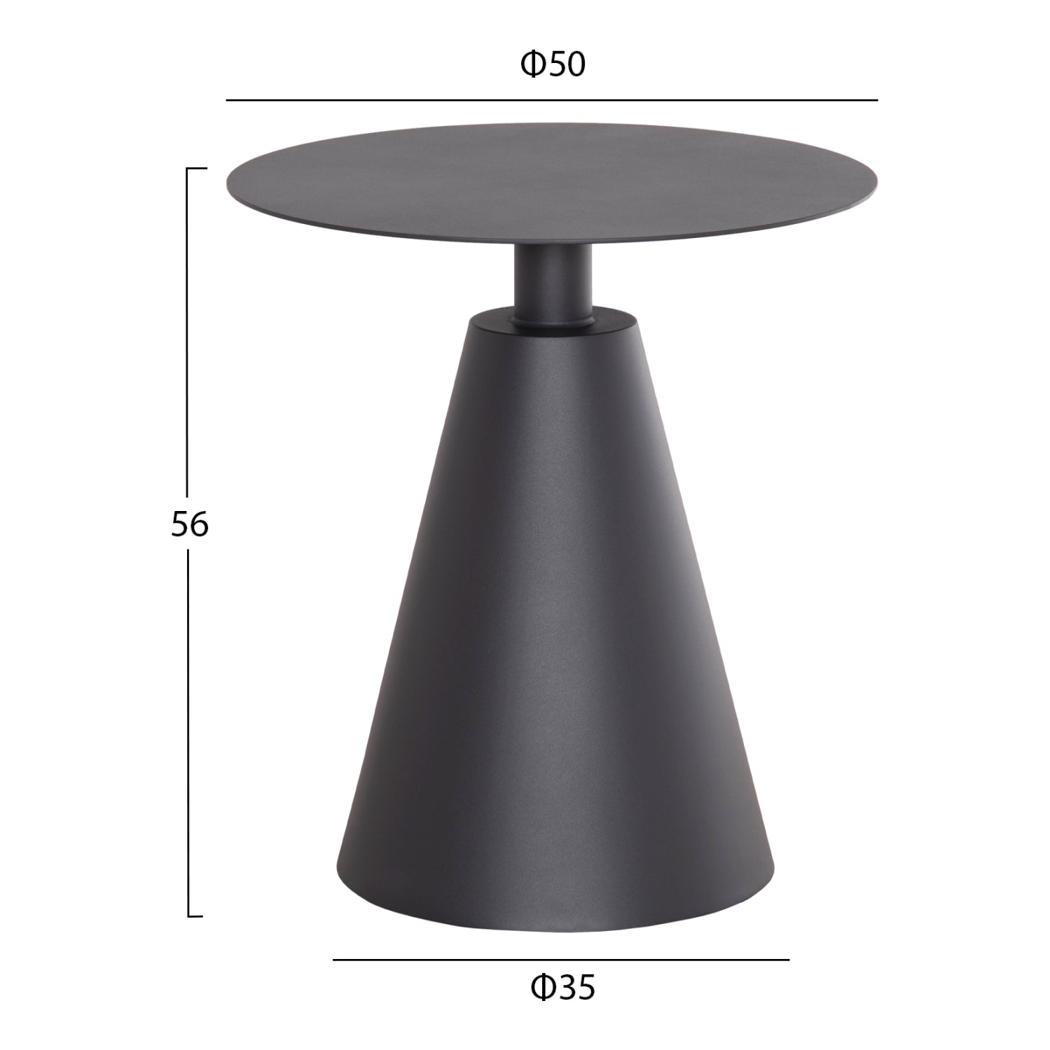 OUTDOOR LOUNGE SET 3PCS OREGO HM21106.01 ALUMINUM IN DARK GREY COLOR