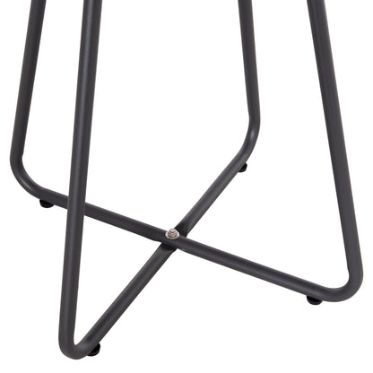 OUTDOOR LOUNGE SET 3PCS OREGO HM21107.01 ALUMINUM & METAL IN DARK GREY COLOR