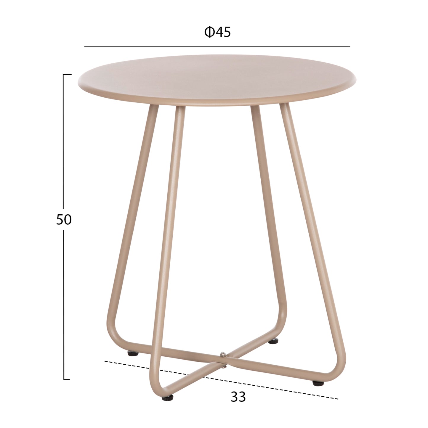 OUTDOOR LOUNGE SET 3PCS OREGO HM21107.03 ALUMINUM & METAL IN CAPPUCCINO COLOR
