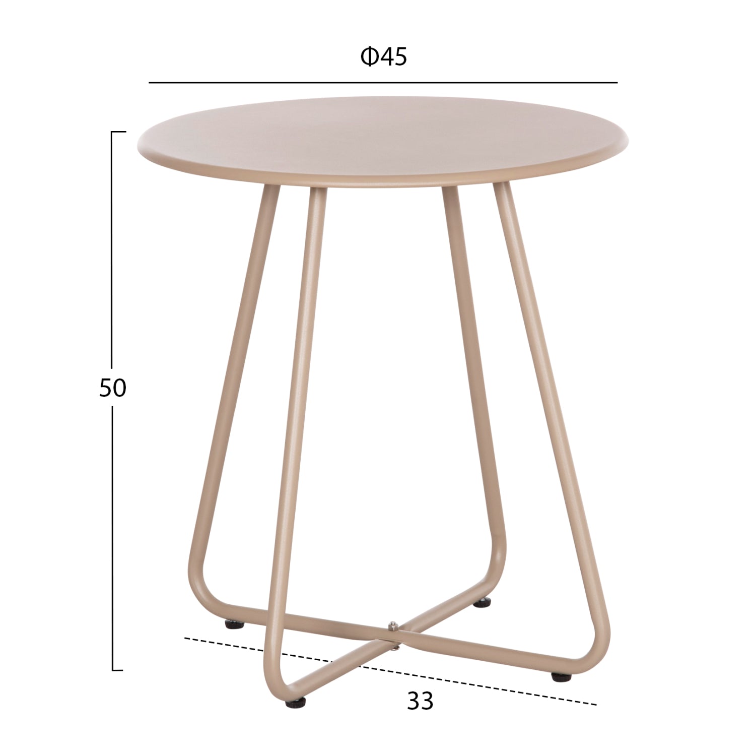 OUTDOOR LOUNGE SET 3PCS OREGO HM21107.03 ALUMINUM & METAL IN CAPPUCCINO COLOR