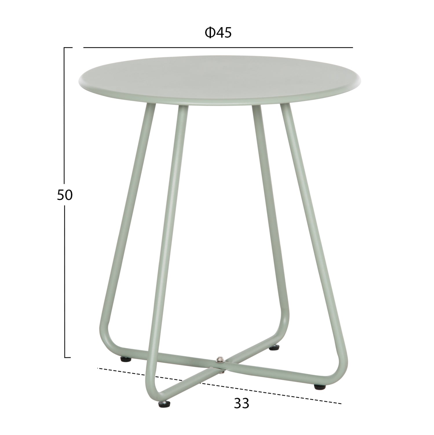 OUTDOOR LOUNGE SET 3PCS OREGO HM21107.06 ALUMINUM & METAL IN PISTACHIO GREEN COLOR