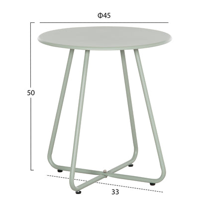 OUTDOOR LOUNGE SET 3PCS OREGO HM21107.06 ALUMINUM & METAL IN PISTACHIO GREEN COLOR