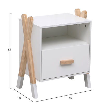 CHILDREN'S ROOM 6PCS SET PACK PASCHAL HM21337 PINE WOOD--MELAMINE-WHITE