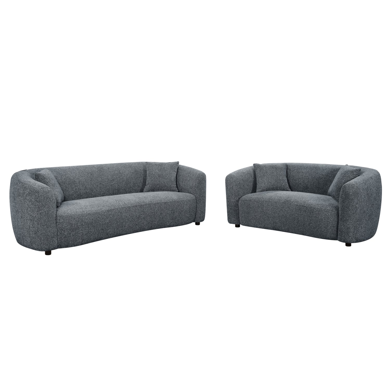 SOFA SET 2PCS NORD HM10811.01 GREY FABRIC