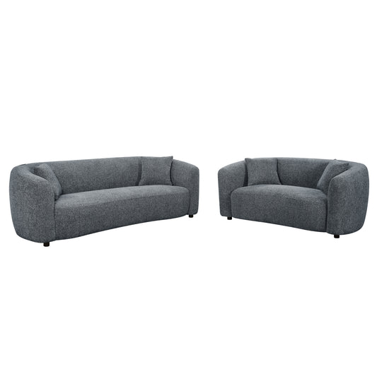SOFA SET 2PCS NORD HM10811.01 GREY FABRIC