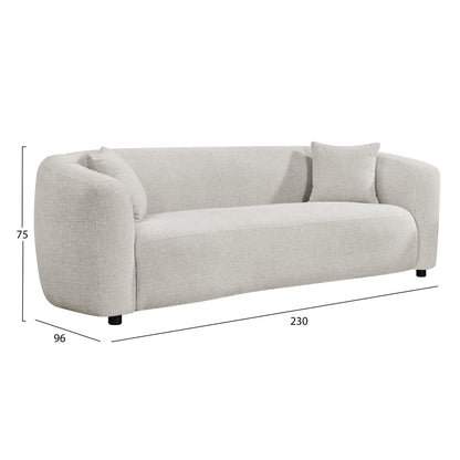 SOFA SET 2PCS NORD HM10811.02 LIGHT BEIGE FABRIC