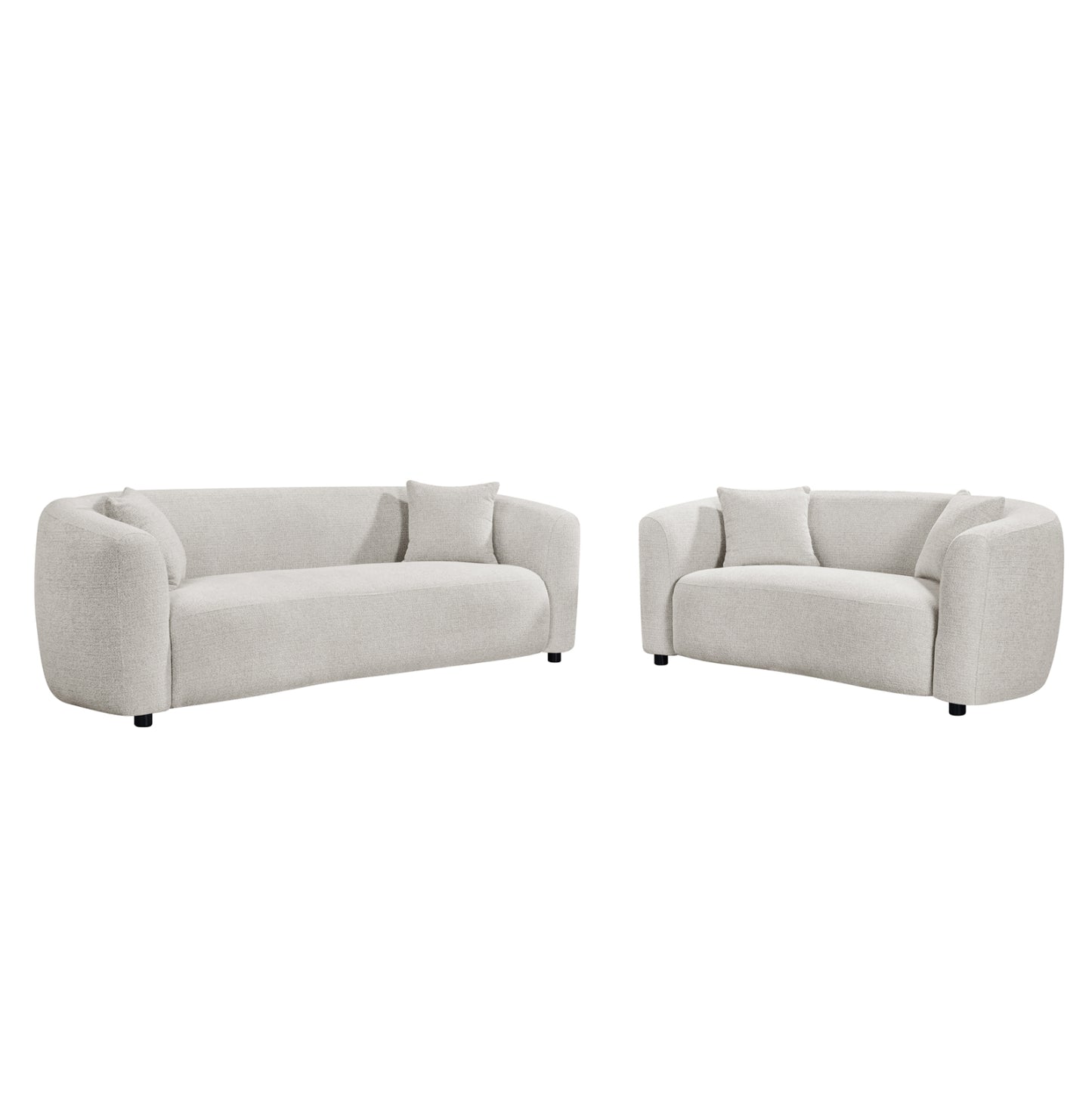 SOFA SET 2PCS NORD HM10811.02 LIGHT BEIGE FABRIC