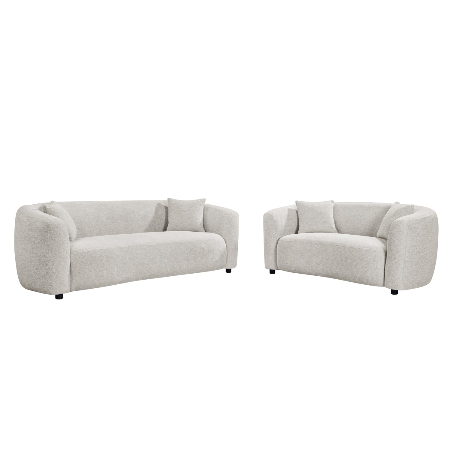 SOFA SET 2PCS NORD HM10811.02 LIGHT BEIGE FABRIC