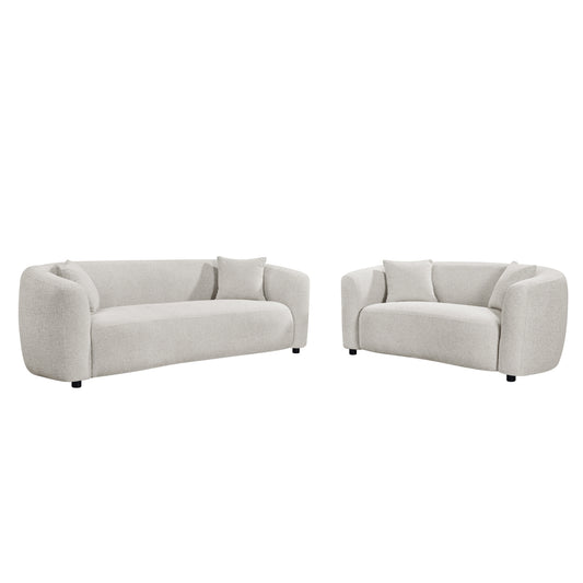 SOFA SET 2PCS NORD HM10811.02 LIGHT BEIGE FABRIC