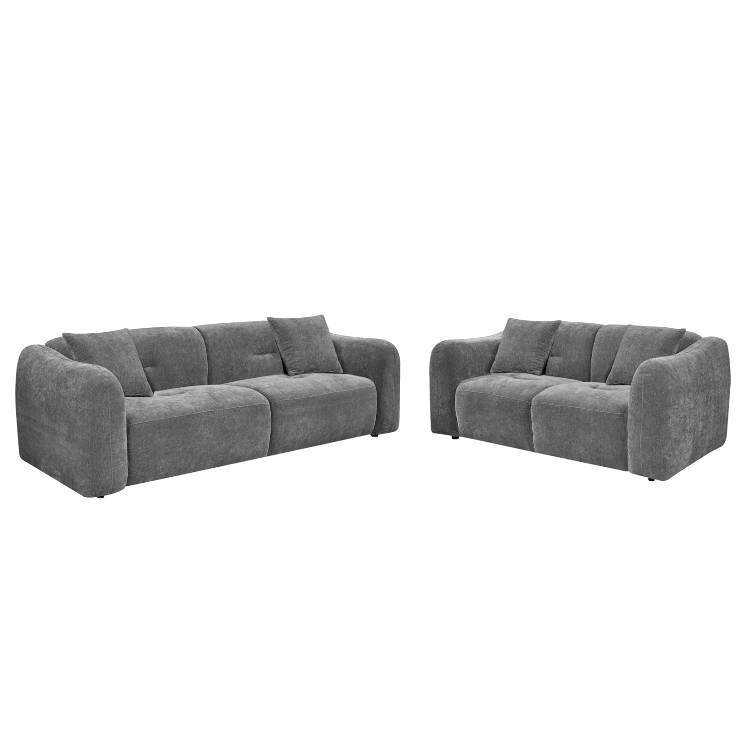 SOFA SET 2PCS JUNOA HM10819.01 GREY FABRIC