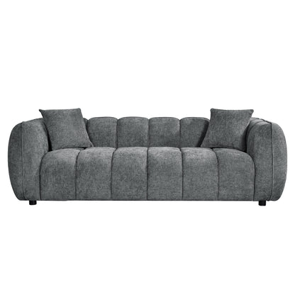 SOFA SET 2-SEATER & 3-SEATER LYKKE HM10812.01 GREY FABRIC
