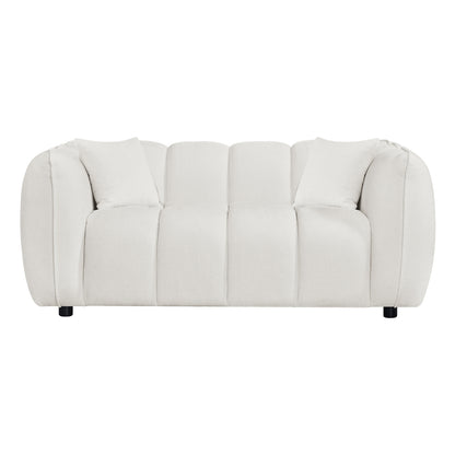 SOFA SET 2-SEATER & 3-SEATER LYKKE HM10812.02 ECRU FABRIC
