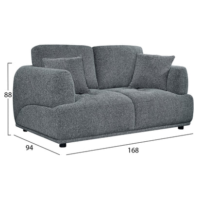 SOFA SET 2-SEATER & 3-SEATER STRUCTO ΗΜ10817.01 GREY FABRIC