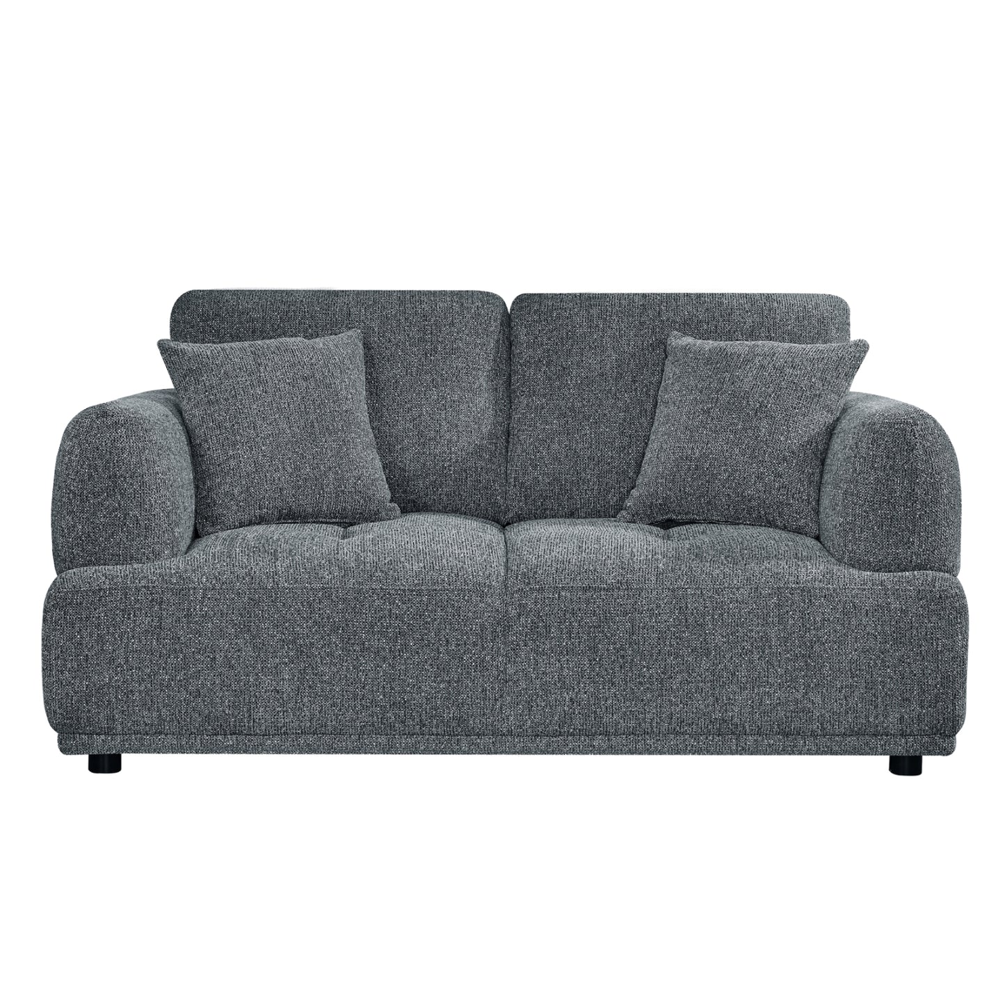 SOFA SET 2-SEATER & 3-SEATER STRUCTO ΗΜ10817.01 GREY FABRIC