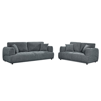 SOFA SET 2-SEATER & 3-SEATER STRUCTO ΗΜ10817.01 GREY FABRIC