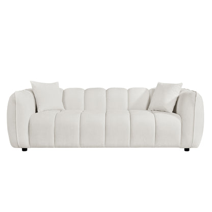 INDOOR LOUNGE SET ARMCHAIRS & 3-SEATER FB910813.02 ECRU FABRIC