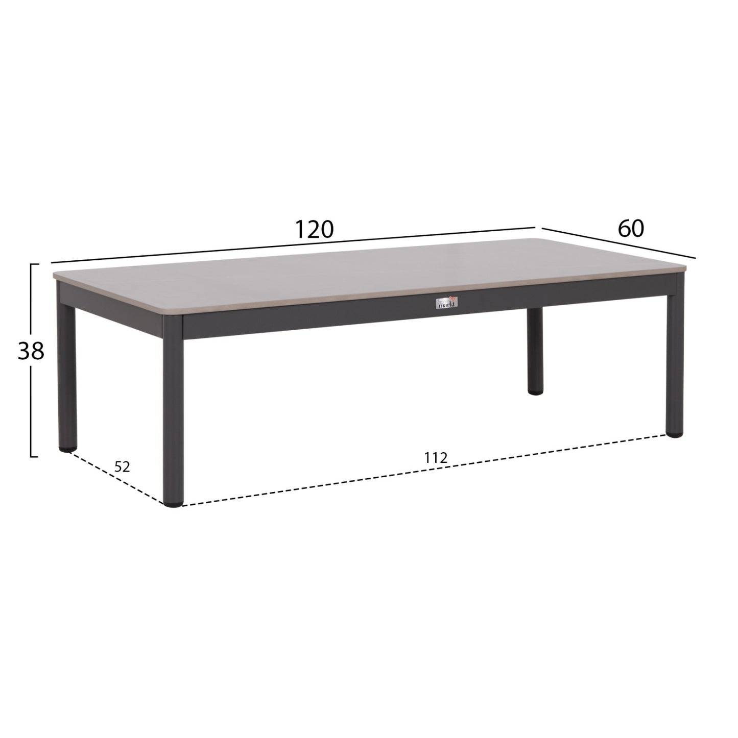 OUTDOOR LOUNGE SET 4PCS SONDRA HM6251.01 ALUMINUM-ROPE-CUSHIONS IN GREY