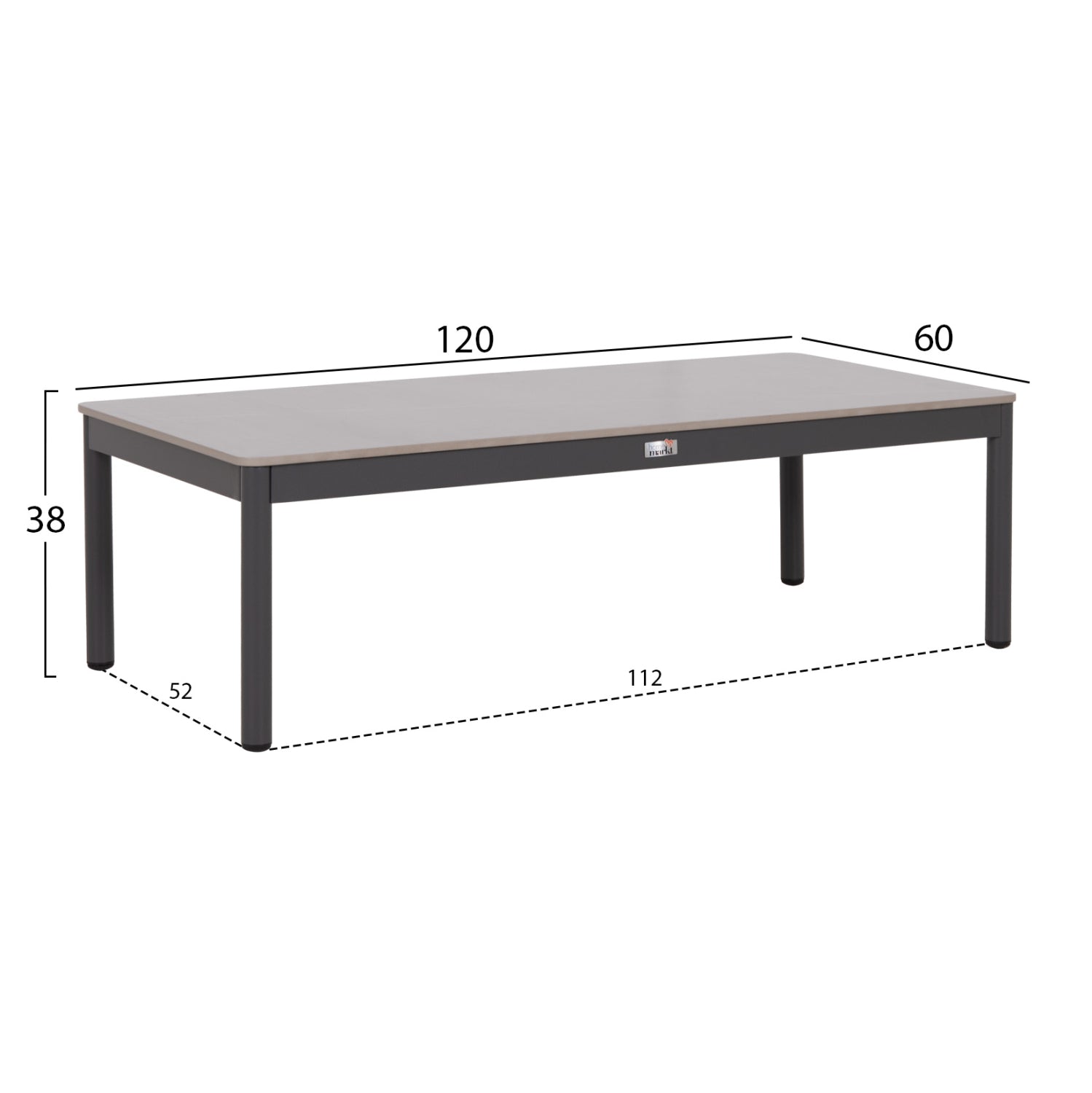 OUTDOOR LOUNGE SET 4PCS SONDRA HM6251.01 ALUMINUM-ROPE-CUSHIONS IN GREY
