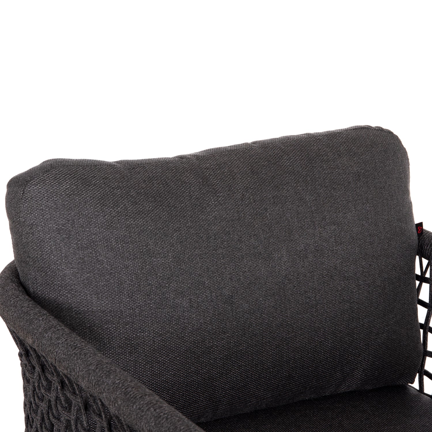 OUTDOOR LOUNGE SET 4PCS SONDRA HM6251.01 ALUMINUM-ROPE-CUSHIONS IN GREY