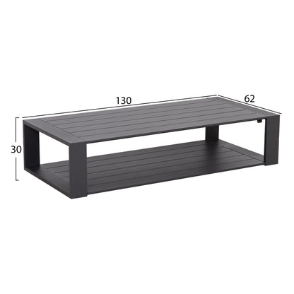 OUTDOOR LOUNGE SET 4PCS LAITH HM6551.01 ALUMINUM FRAMES & CUSHIONS IN GREY