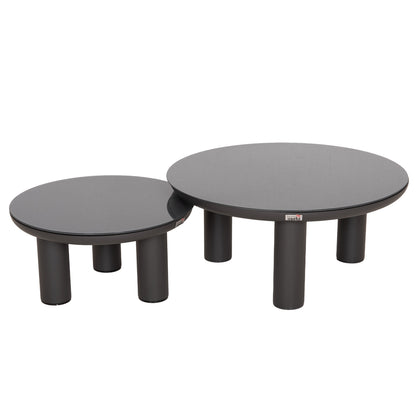 OUTDOOR LOUNGE SET 5PCS STREAM HM6426.01 DARK GREY ALUMINUM-STRAP ROPE- OLEFIN FABRIC