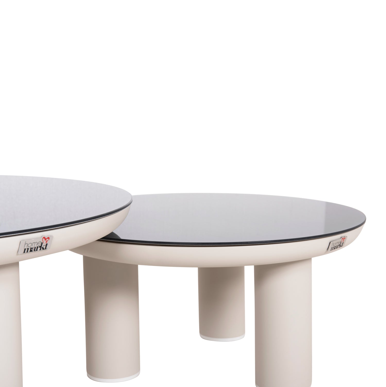 OUTDOOR LOUNGE SET 5PCS STREAM HM6426.02 ALUMINUM IN CREAM WHITE--BEIGE STRAP ROPE & OLEFIN FABRIC