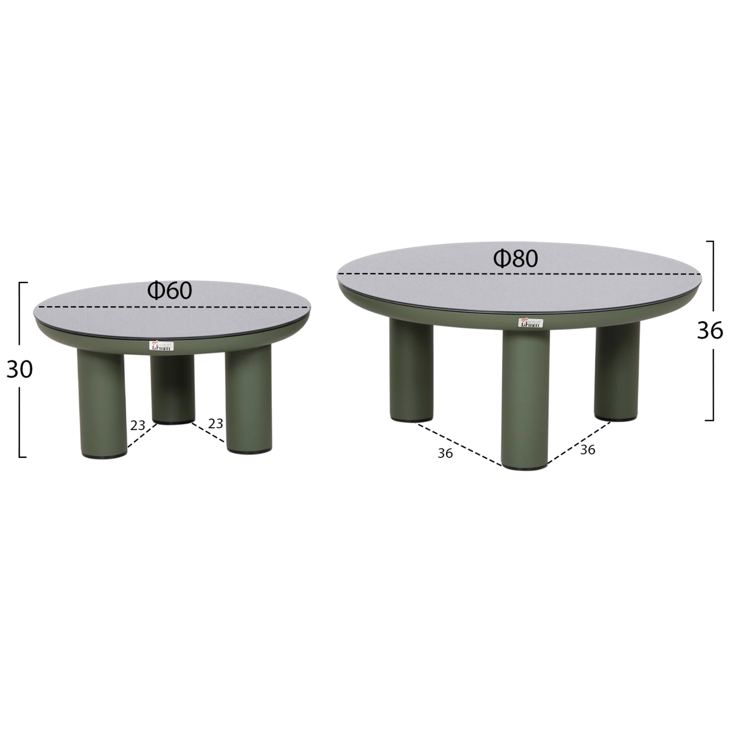 OUTDOOR LOUNGE SET 5PCS STREAM HM6426.07 ALUMINUM IN GREEN-DARK GREY STRAP ROPE & OLEFIN FABRIC